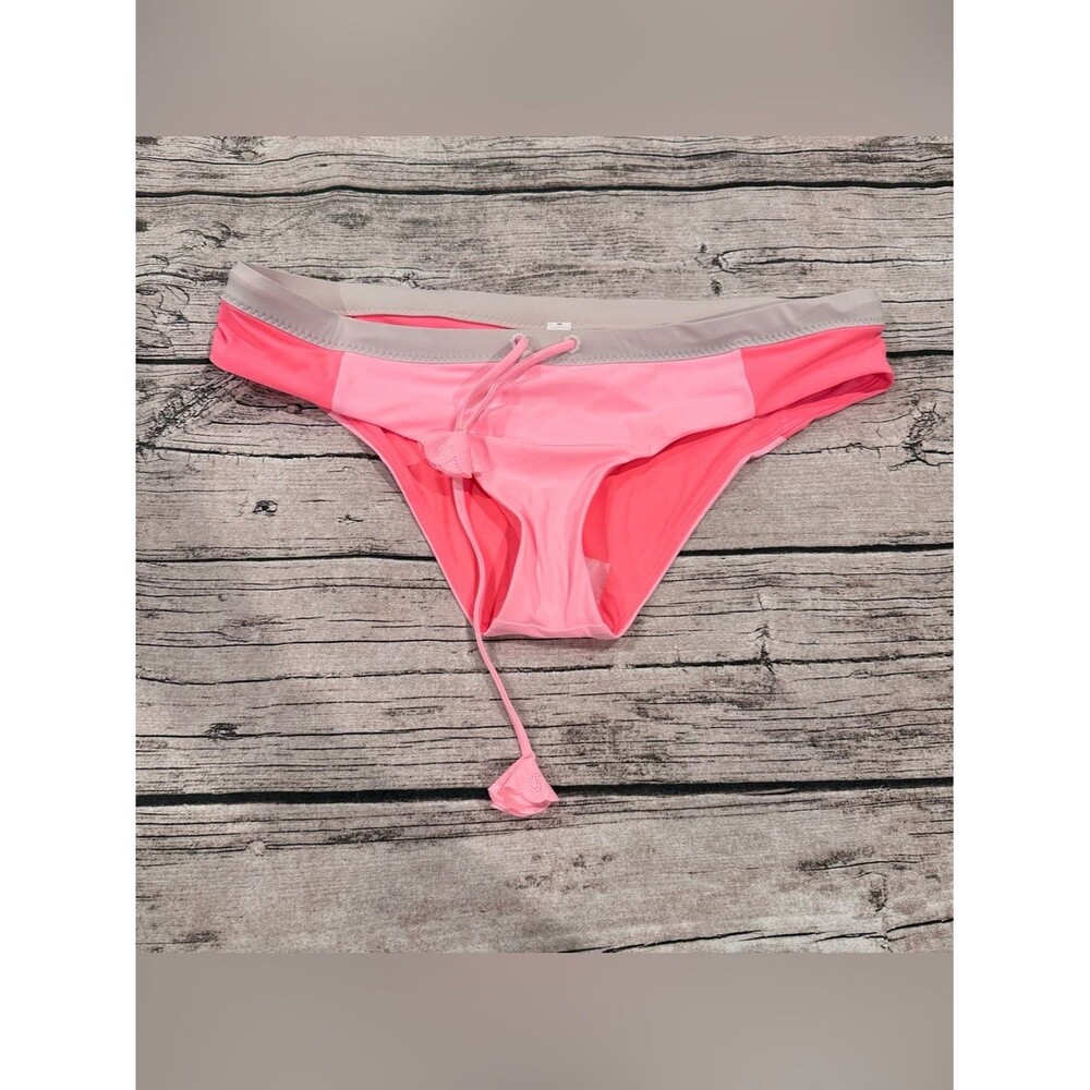 NWOT lululemon athletica Pink Two-Tone Low Rise Bikini Bottom Size 8